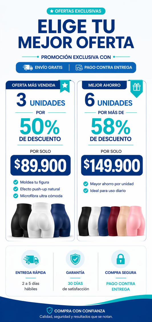 Panty Levanta Cola Moldeador Con Faja - PROMO 3x89.900