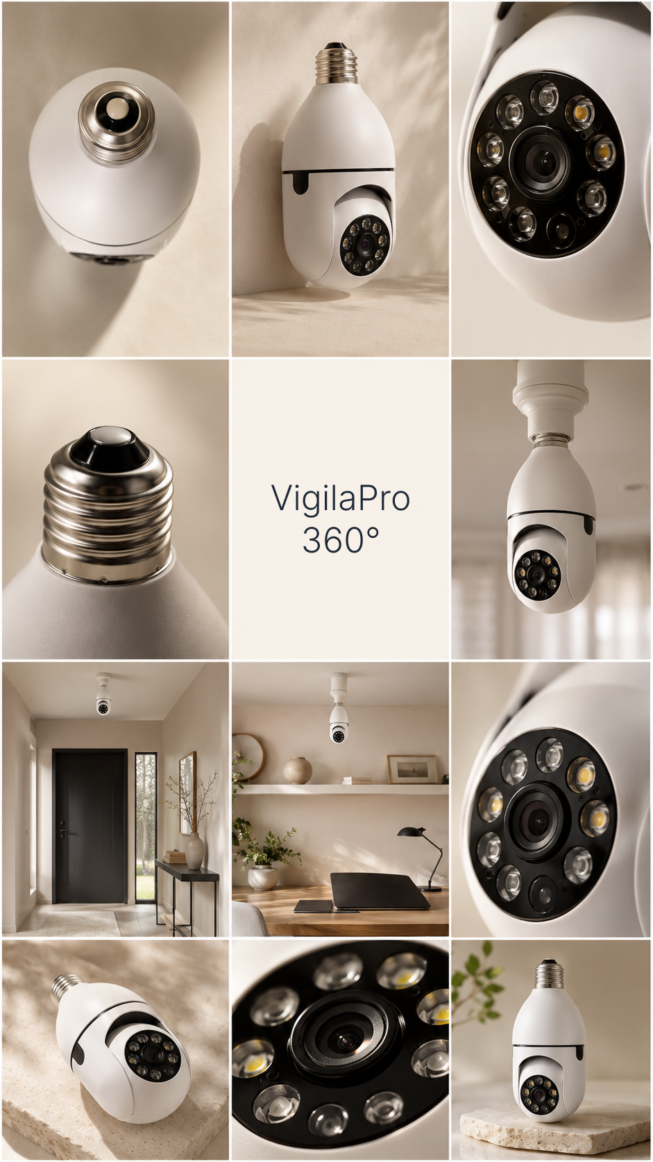 Paga 1 Lleva 2 - Cámara Bombillo 360° WiFi VigilaPro