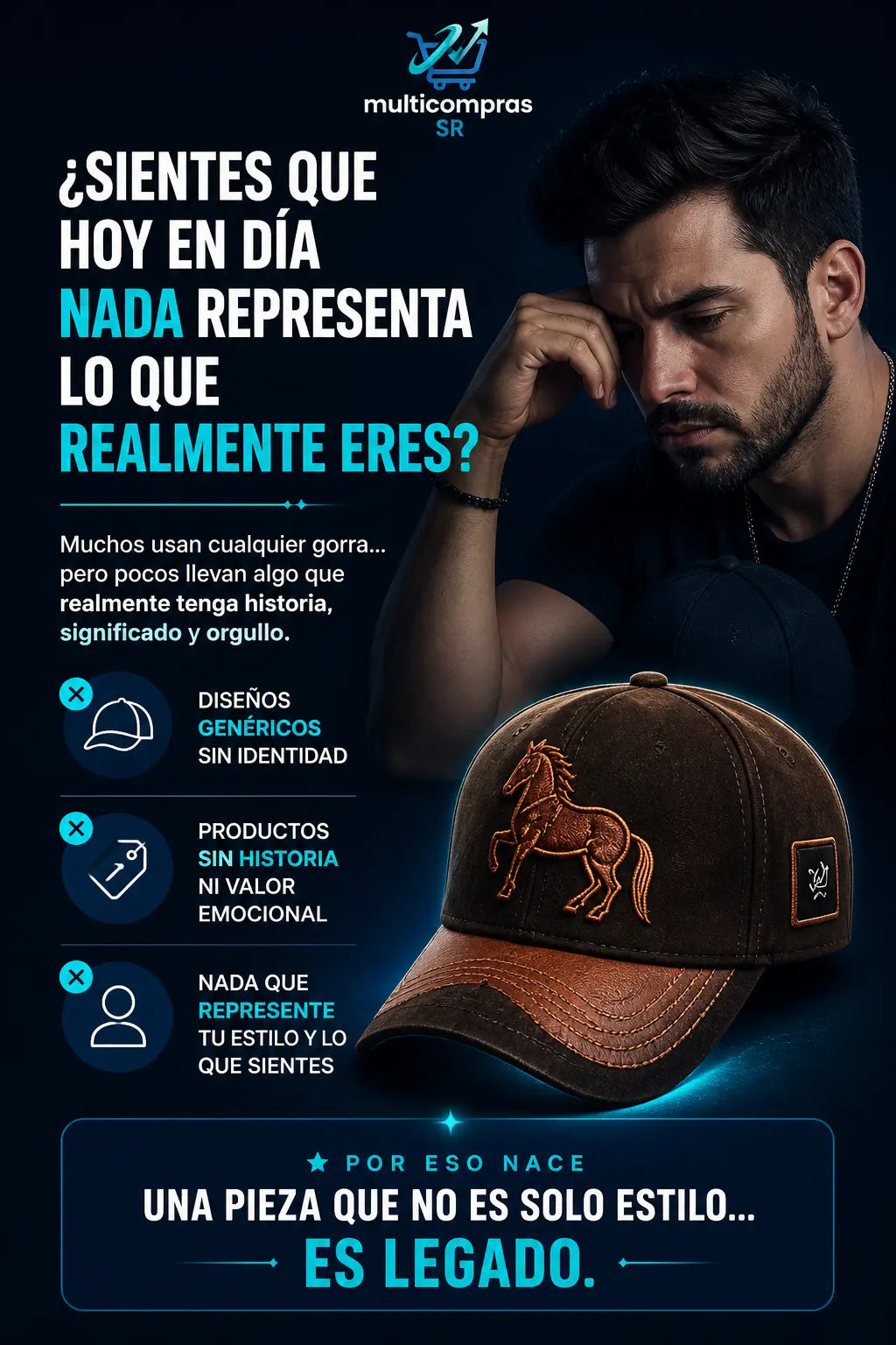 GORRA YEISON JIMENEZ EN CUERO Y GAMUZA