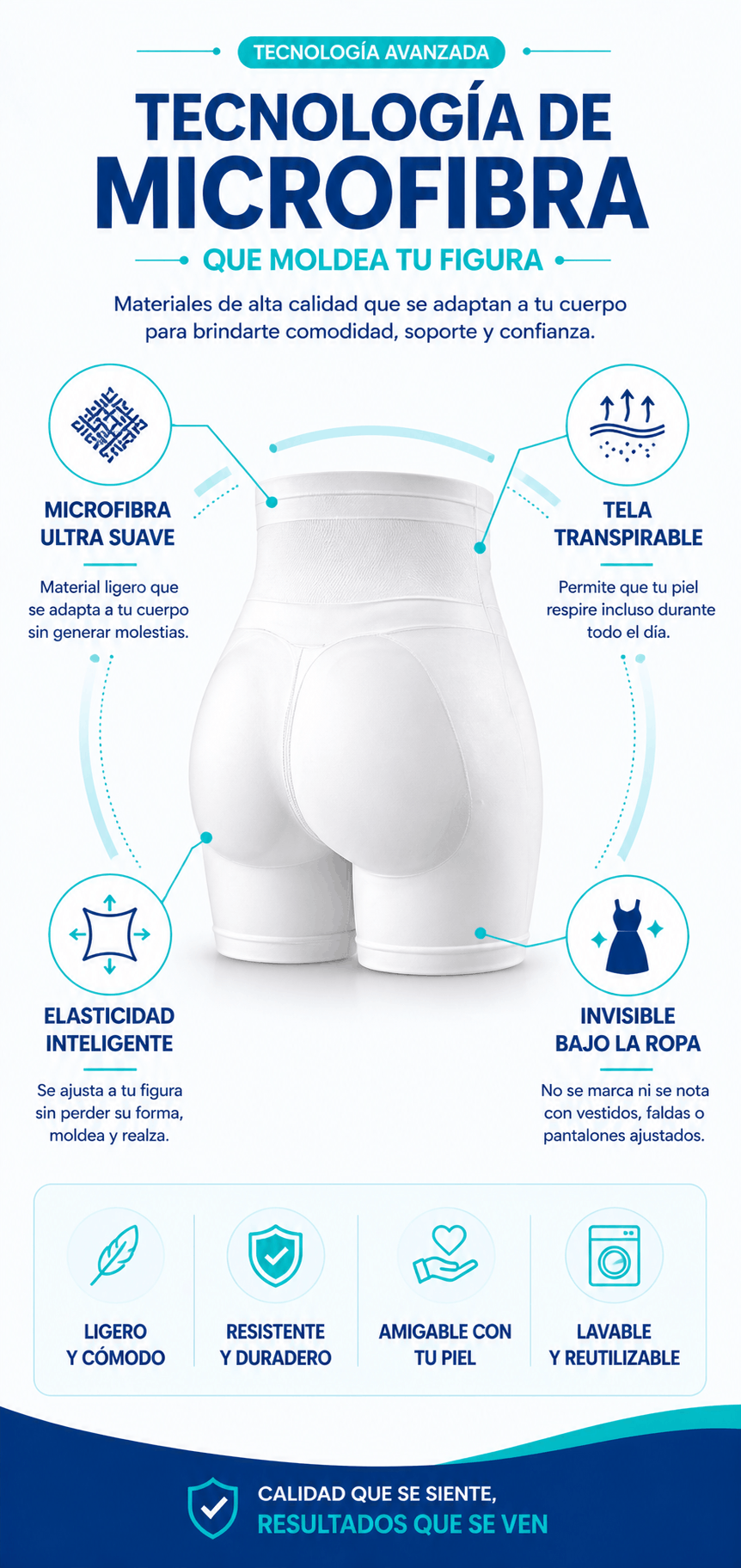 Panty Levanta Cola Moldeador Con Faja - PROMO 3x89.900